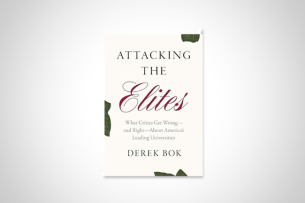 The book cover for Derek Bok's Attacking the Elites.