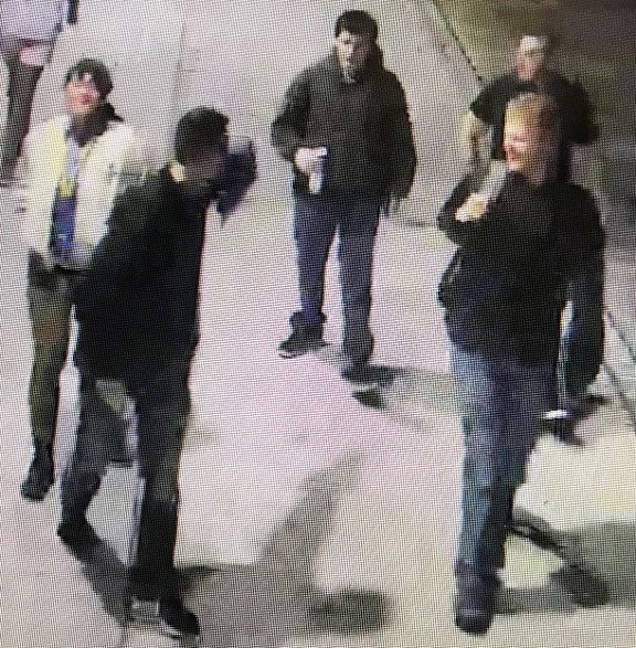 This image from the Southern Methodist University police show suspects who may have posted white nationalist fliers on campus.