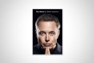 Cover of Walter Isaacson's Elon Musk biography, featuring a close-up of the subject's face