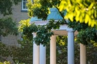 The eight-columned rotunda surrounding the “Old Well” at the university of North Carolina at Chapel Hill campus.