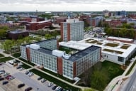 An overhead image of the Illinois Street Residence Hall on UIUC's campus