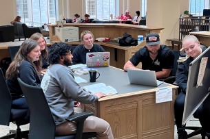 The CORD student advisory board gathers for a morning meeting.