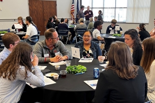 Students and alumni from Thomas More University discuss careers in biology