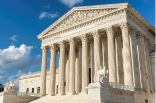 The white-columned facade of the U.S. Supreme Court