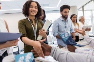 Students at job fair