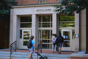 The University of North Carolina at Chapel Hill's largest residence hall on campus, Hinton James, houses first-year students.