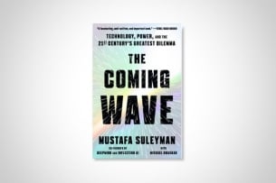 Cover of The Coming Wave by Mustafa Suleyman and Michael Bhaskar. The headline may have been written by an AI but it was edited by a person.