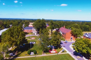 An aerial view of the SAU campus