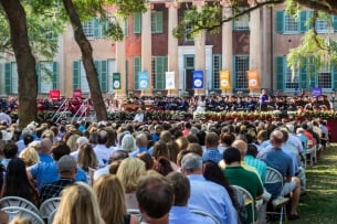 The College of Charleston hosts a graduation ceremony at the Cistern