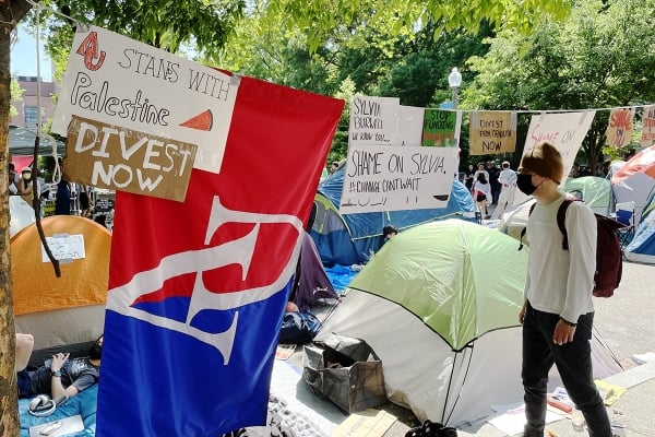 A photo of part of the encampment.