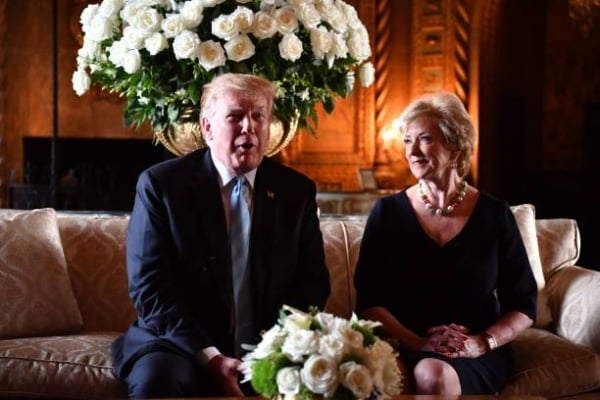 Trump with Linda McMahon