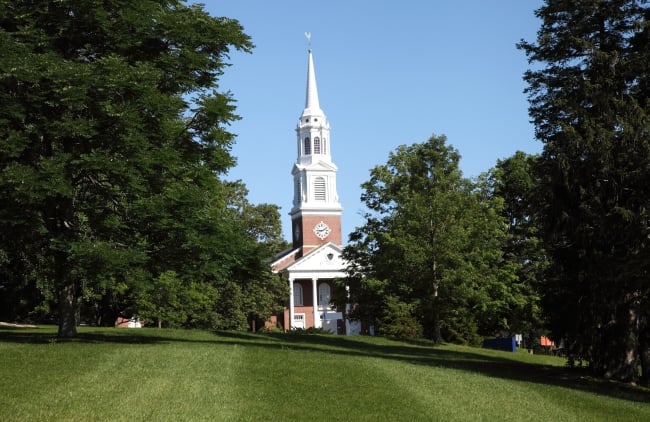 The University of Connecticut campus on a sunny day.