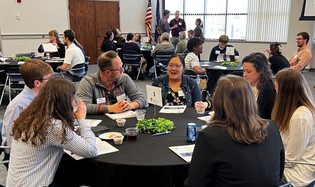 Students and alumni from Thomas More University discuss careers in biology