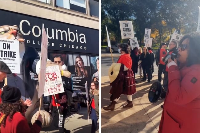 Part-time faculty members strike at Columbia College Chicago