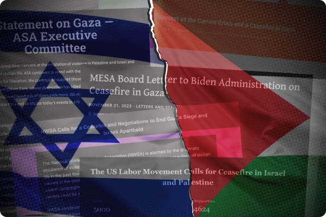 Scholarly groups choose between speech, silence on Gaza war