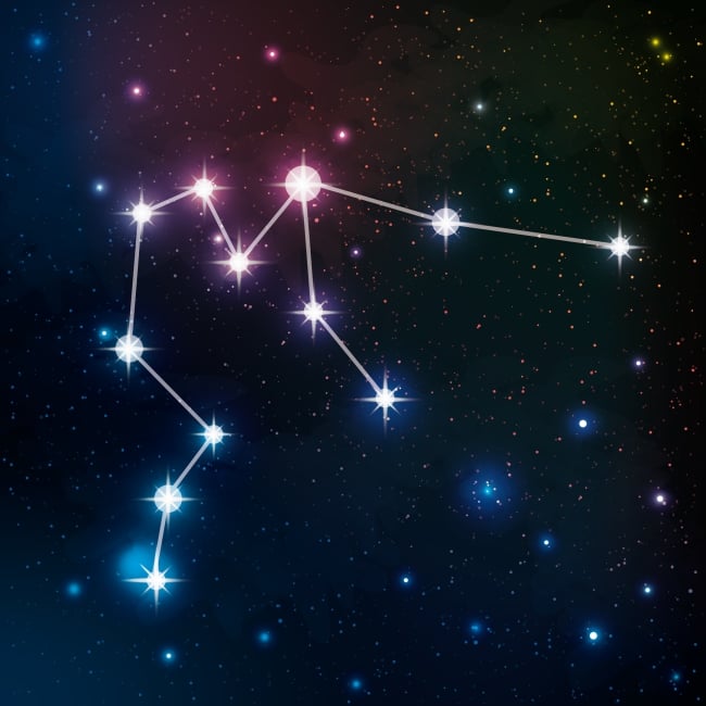 Aquarius constellation of stars