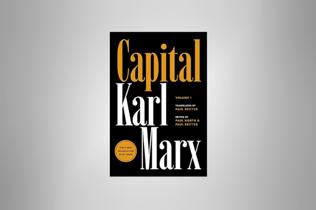 The cover of a new English translation of Karl Marx's 'Capital,' Vol. 1, translated by Paul Reitter.