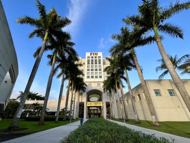 A photo of the Florida International University campus.