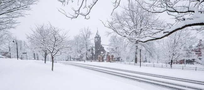 Compilation of photographs of campuses with snow from Juno