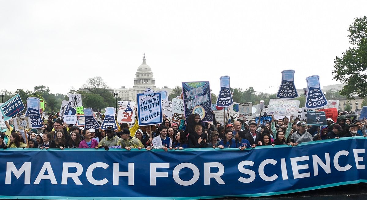 Making a case in the streets for federal support for science